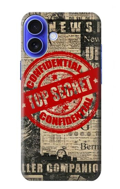 S3937 Text Top Secret Art Vintage Hülle Schutzhülle Taschen für iPhone 16