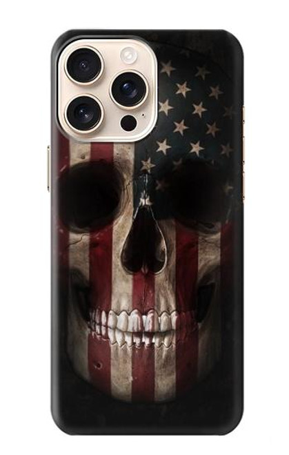 S3850 American Flag Skull Hülle Schutzhülle Taschen für iPhone 16 pro