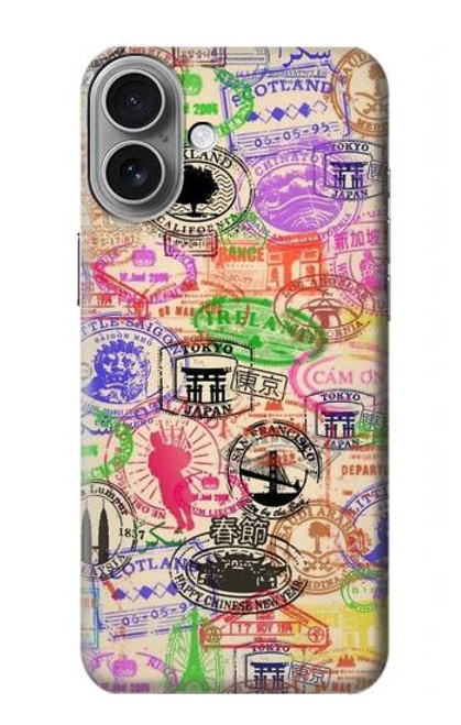 S3904 Travel Stamps Hülle Schutzhülle Taschen für iPhone 16 plus