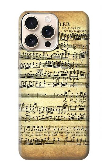 S2667 The Fowler Mozart Music Sheet Hülle Schutzhülle Taschen für iPhone 16 pro max