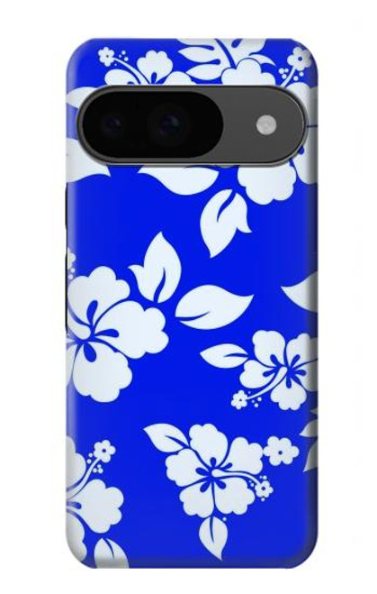S2244 Hawaiian Hibiscus Blue Pattern Hülle Schutzhülle Taschen für Google Pixel 9
