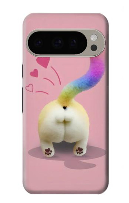 S3923 Cat Bottom Rainbow Tail Hülle Schutzhülle Taschen für Google Pixel 9 Pro