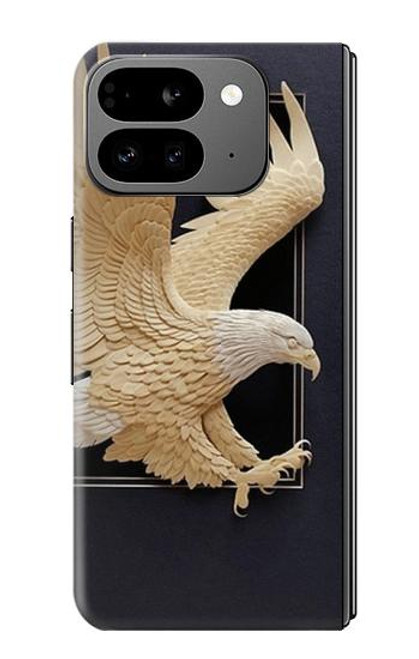 S1383 Paper Sculpture Eagle Hülle Schutzhülle Taschen für Google Pixel 9 Pro Fold