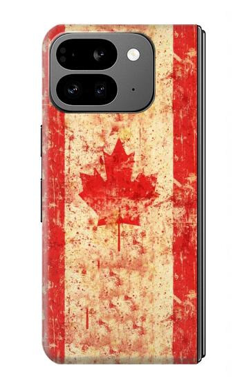 S1603 Canada Flag Old Vintage Hülle Schutzhülle Taschen für Google Pixel 9 Pro Fold