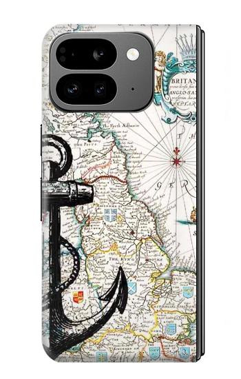 S1962 Nautical Chart Hülle Schutzhülle Taschen für Google Pixel 9 Pro Fold