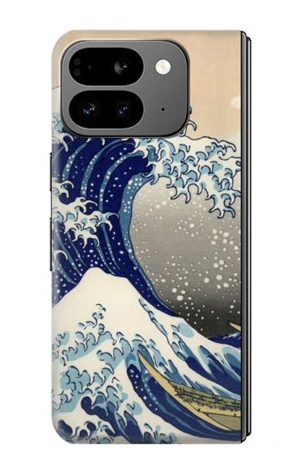 S2389 Hokusai The Great Wave off Kanagawa Hülle Schutzhülle Taschen für Google Pixel 9 Pro Fold
