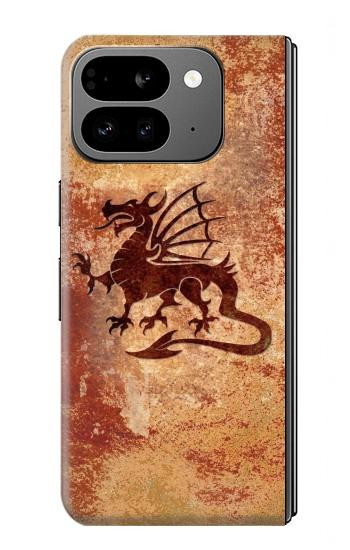 S2485 Dragon Metal Texture Graphic Printed Hülle Schutzhülle Taschen für Google Pixel 9 Pro Fold