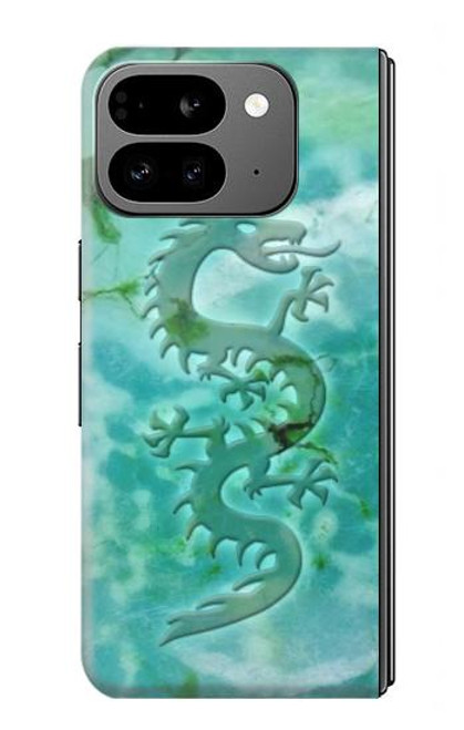 S2653 Dragon Green Turquoise Stone Graphic Hülle Schutzhülle Taschen für Google Pixel 9 Pro Fold