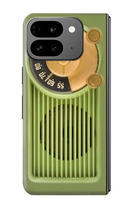 S2656 Vintage Bakelite Radio Green Hülle Schutzhülle Taschen für Google Pixel 9 Pro Fold