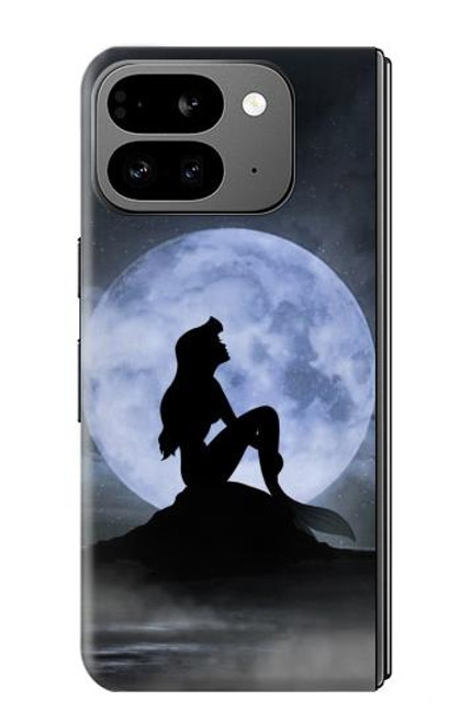 S2668 Mermaid Silhouette Moon Night Hülle Schutzhülle Taschen für Google Pixel 9 Pro Fold