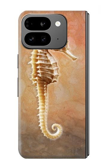 S2674 Seahorse Skeleton Fossil Hülle Schutzhülle Taschen für Google Pixel 9 Pro Fold