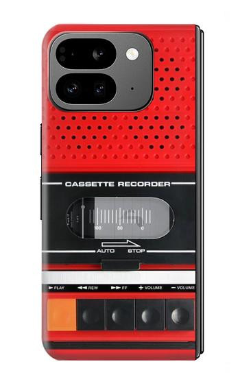 S3204 Red Cassette Recorder Graphic Hülle Schutzhülle Taschen für Google Pixel 9 Pro Fold
