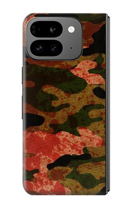 S3393 Camouflage Blood Splatter Hülle Schutzhülle Taschen für Google Pixel 9 Pro Fold