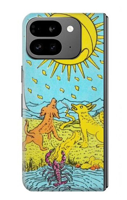 S3435 Tarot Card Moon Hülle Schutzhülle Taschen für Google Pixel 9 Pro Fold