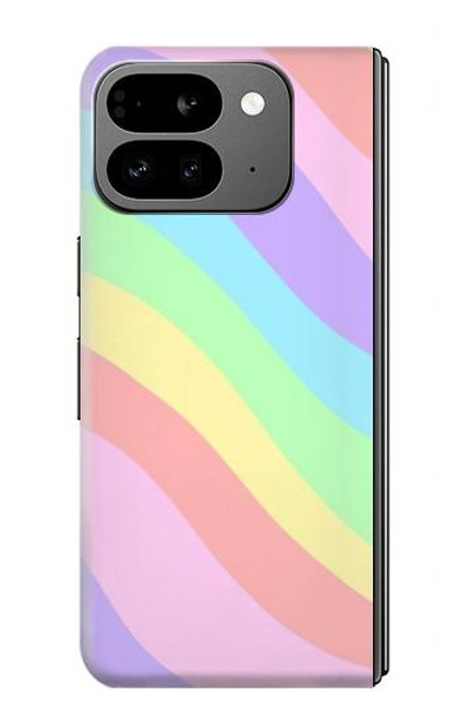 S3810 Pastel Unicorn Summer Wave Hülle Schutzhülle Taschen für Google Pixel 9 Pro Fold