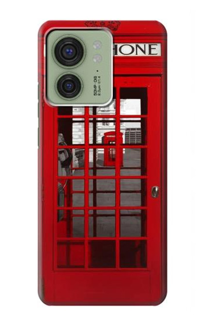 S0058 British Red Telephone Box Hülle Schutzhülle Taschen für Motorola Edge (2023), Edge 40