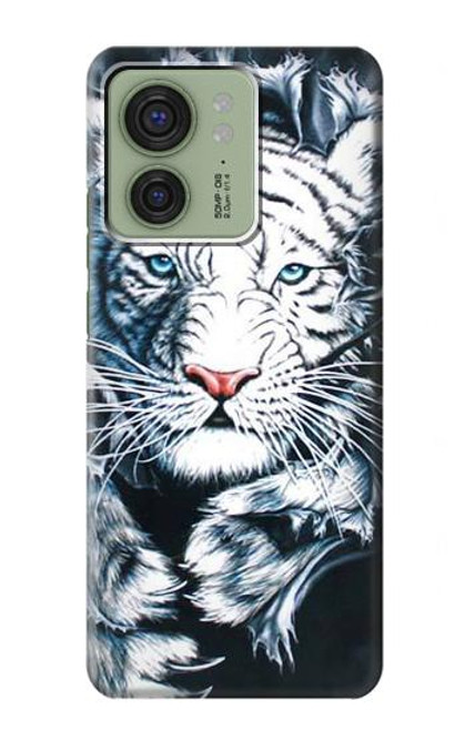 S0265 White Tiger Hülle Schutzhülle Taschen für Motorola Edge (2023), Edge 40