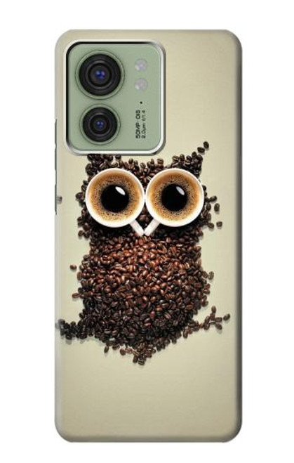 S0360 Coffee Owl Hülle Schutzhülle Taschen für Motorola Edge (2023), Edge 40