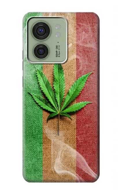 S2109 Smoke Reggae Rasta Flag Hülle Schutzhülle Taschen für Motorola Edge (2023), Edge 40