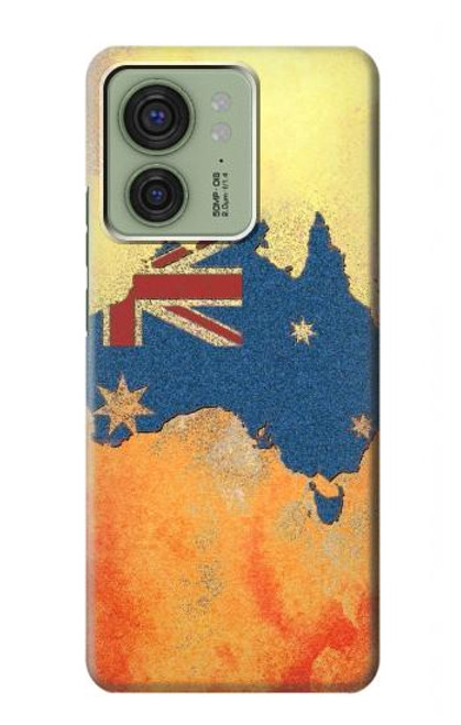 S2494 Australia Flag Map Rock Texture Hülle Schutzhülle Taschen für Motorola Edge (2023), Edge 40