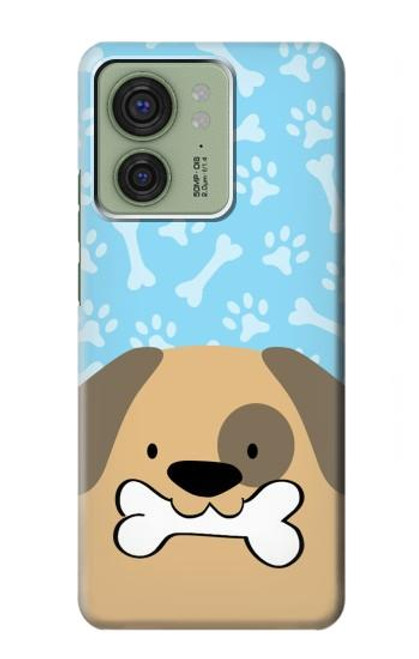 S2669 Cute Dog Paws Bones Cartoon Hülle Schutzhülle Taschen für Motorola Edge (2023), Edge 40