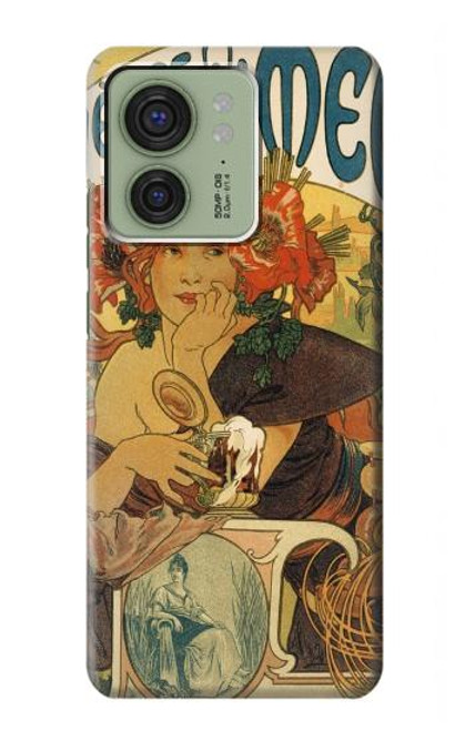S2740 Alphonse Mucha Bieres De La Muse Hülle Schutzhülle Taschen für Motorola Edge (2023), Edge 40