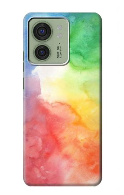 S2945 Colorful Watercolor Hülle Schutzhülle Taschen für Motorola Edge (2023), Edge 40