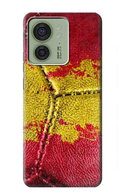 S3315 Spain Flag Vintage Football Graphic Hülle Schutzhülle Taschen für Motorola Edge (2023), Edge 40