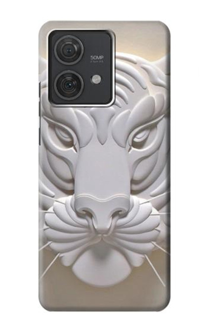 S0574 Tiger Carving Hülle Schutzhülle Taschen für Motorola Edge 40 Neo