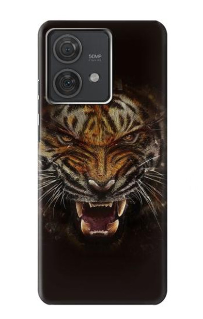 S0575 Tiger Face Hülle Schutzhülle Taschen für Motorola Edge 40 Neo