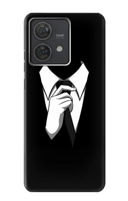 S1591 Anonymous Man in Black Suit Hülle Schutzhülle Taschen für Motorola Edge 40 Neo