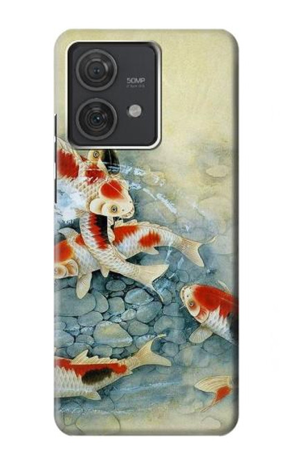 S1654 Koi Carp Fish Art Painting Hülle Schutzhülle Taschen für Motorola Edge 40 Neo