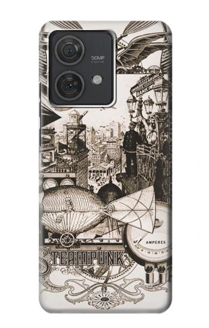 S1681 Steampunk Drawing Hülle Schutzhülle Taschen für Motorola Edge 40 Neo