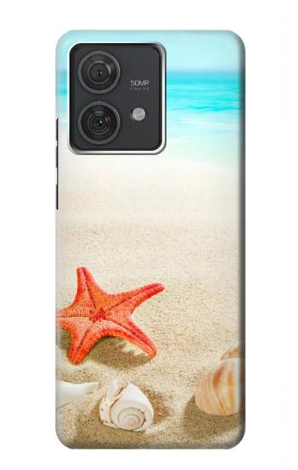 S3212 Sea Shells Starfish Beach Hülle Schutzhülle Taschen für Motorola Edge 40 Neo