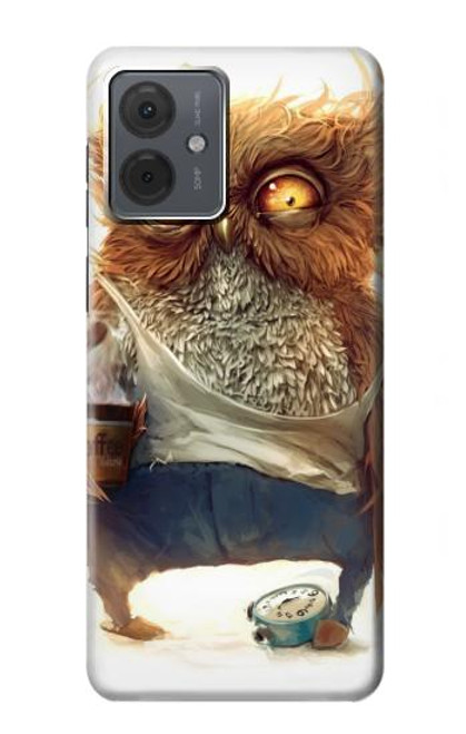 S1133 Wake up Owl Hülle Schutzhülle Taschen für Motorola Moto G14