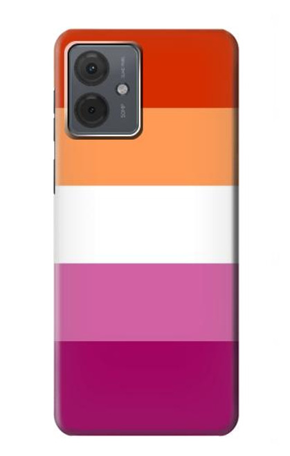 S3887 Lesbian Pride Flag Hülle Schutzhülle Taschen für Motorola Moto G14