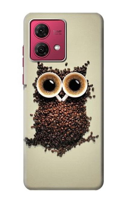 S0360 Coffee Owl Hülle Schutzhülle Taschen für Motorola Moto G84
