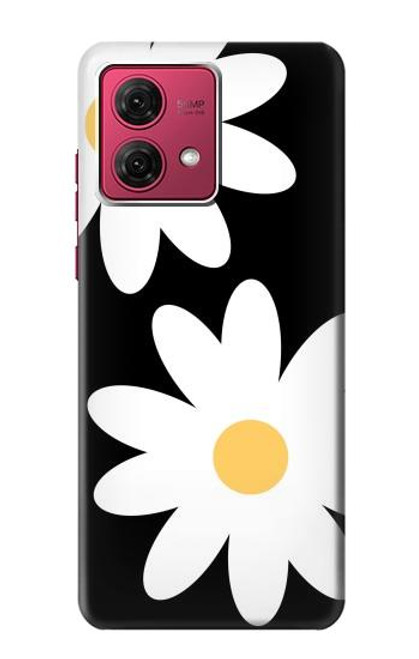 S2315 Daisy White Flowers Hülle Schutzhülle Taschen für Motorola Moto G84