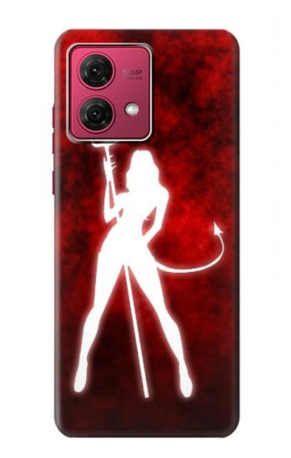 S2455 Sexy Devil Girl Hülle Schutzhülle Taschen für Motorola Moto G84