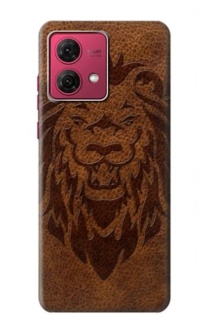 S2529 Leo Zodiac Tattoo Brown Graphic Print Hülle Schutzhülle Taschen für Motorola Moto G84