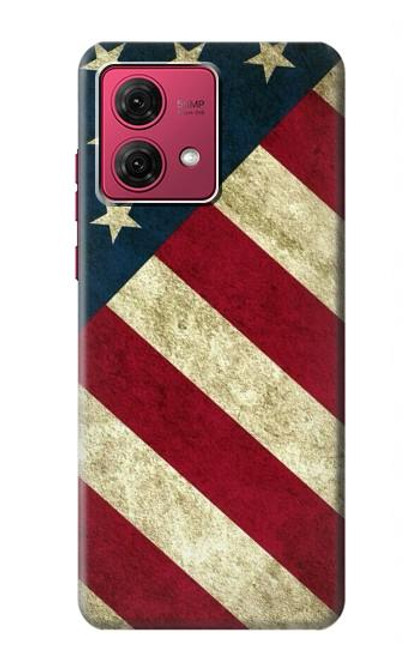 S3295 US National Flag Hülle Schutzhülle Taschen für Motorola Moto G84