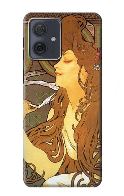 S0969 Alphonse Mucha Job Hülle Schutzhülle Taschen für Motorola Moto G54