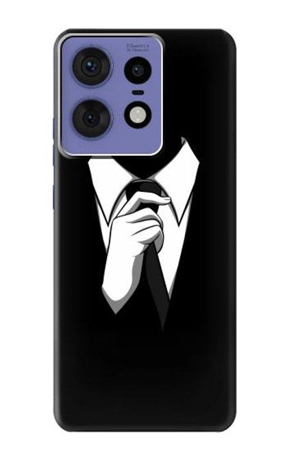 S1591 Anonymous Man in Black Suit Hülle Schutzhülle Taschen für Motorola Edge 50 Pro