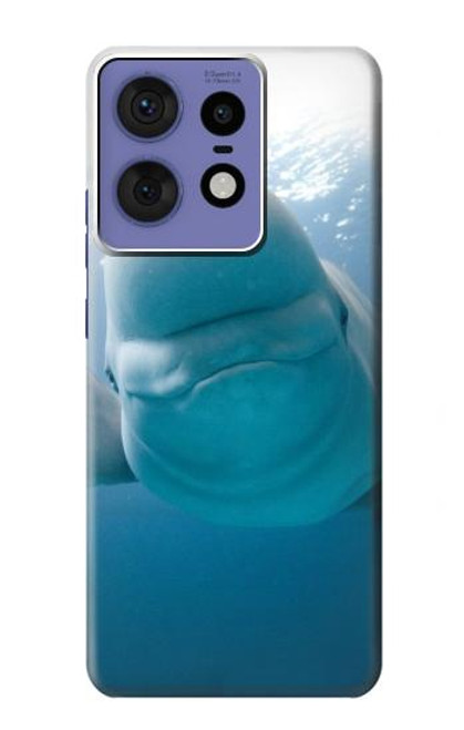 S1801 Beluga Whale Smile Whale Hülle Schutzhülle Taschen für Motorola Edge 50 Pro