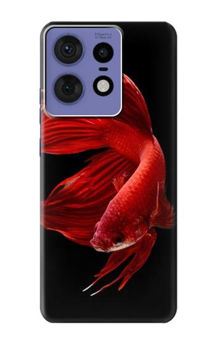 S2092 Red Siamese Fighting Fish Hülle Schutzhülle Taschen für Motorola Edge 50 Pro