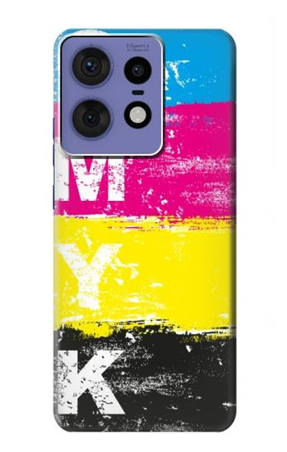S3930 Cyan Magenta Yellow Key Hülle Schutzhülle Taschen für Motorola Edge 50 Pro