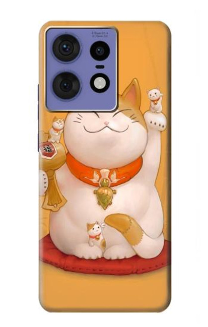 S1217 Maneki Neko Lucky Cat Hülle Schutzhülle Taschen für Motorola Edge 50 Fusion