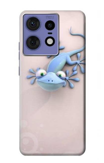 S1631 Funny Gecko Lizard Hülle Schutzhülle Taschen für Motorola Edge 50 Fusion