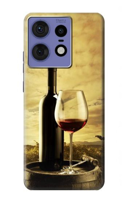 S2042 A Grape Vineyard Grapes Bottle Red Wine Hülle Schutzhülle Taschen für Motorola Edge 50 Fusion