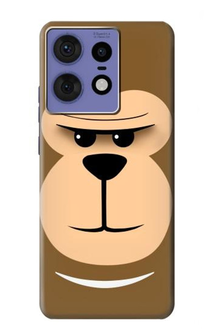 S2721 Cute Grumpy Monkey Cartoon Hülle Schutzhülle Taschen für Motorola Edge 50 Fusion
